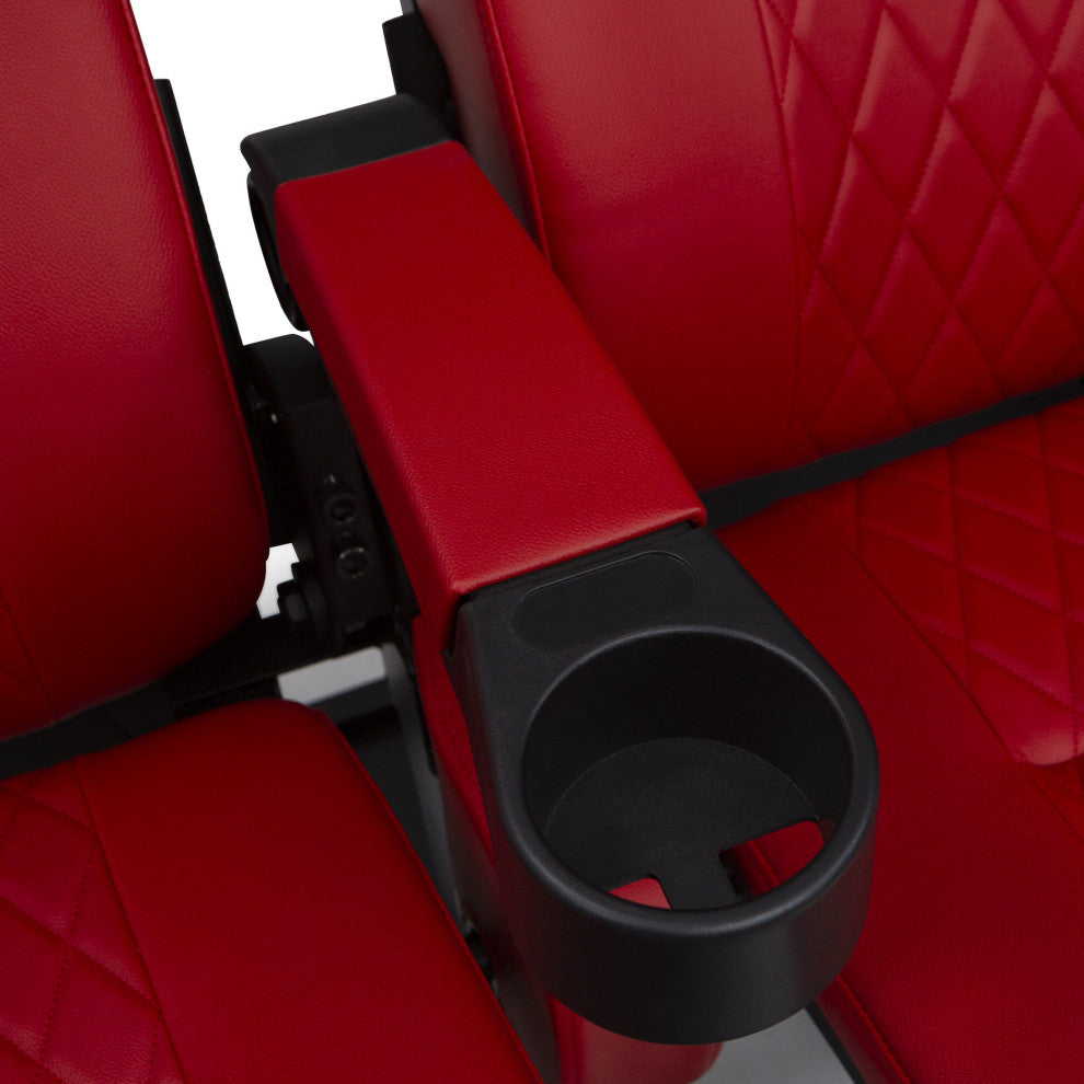 Seatcraft Madrigal Movie Theater Seating, Red, Row of 5