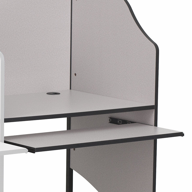 Grey Add-On Study Carrel