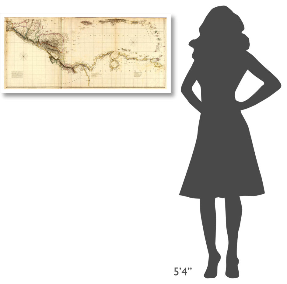 "West Indies II, 1810" Digital Paper Print by Aaron Arrowsmith, 42"x20"