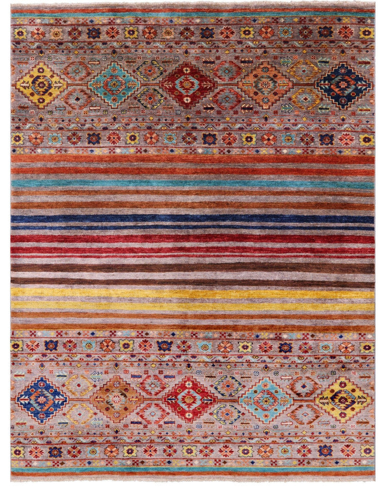 Super Kazak Khorjin Hand-Knotted Rug 5' 1" X 6' 8" Q7401