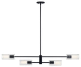 Velestino 47.50" 4-Light Linear Chandelier, Black