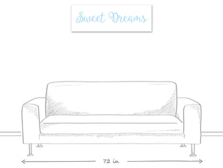 Sweet Dreams 12"x36" Canvas Wall Art, Blue