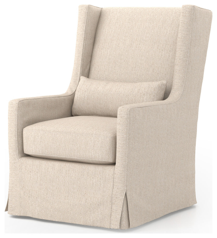 Swivel Wing Chair, Jette Linen