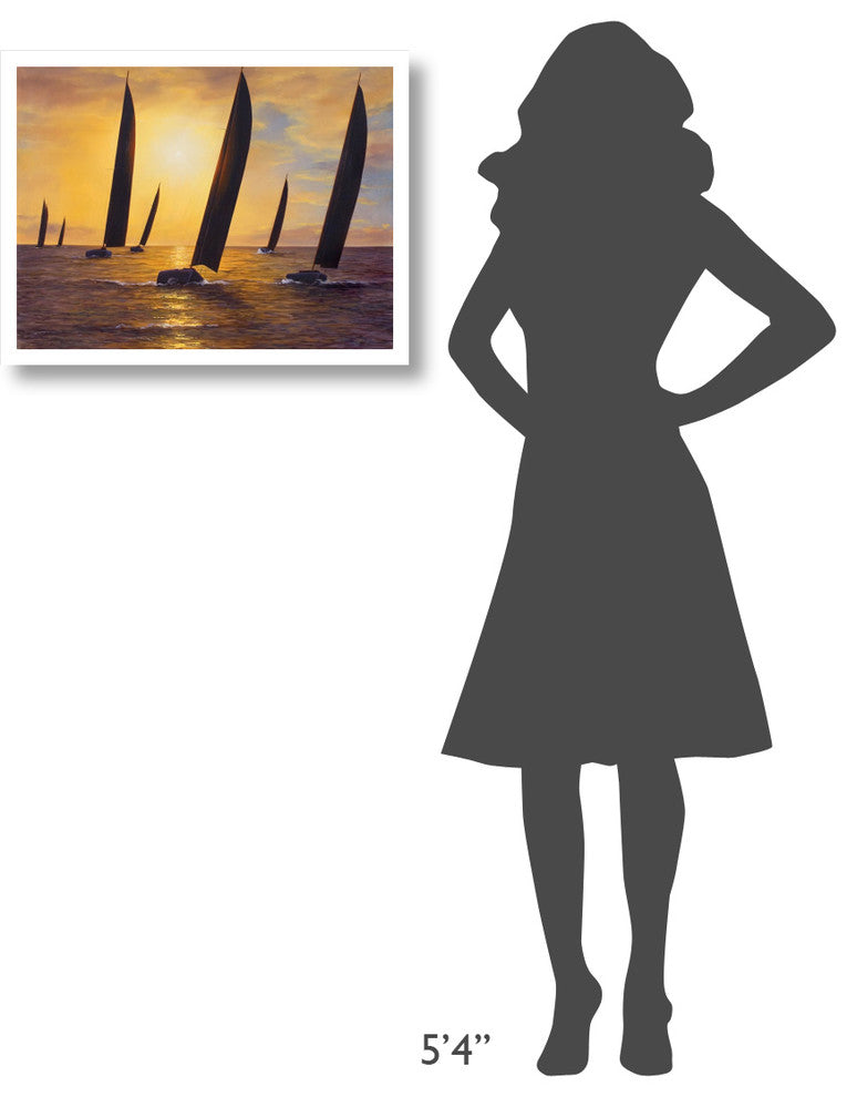 "Into the Sunset" Digital Paper Print by Diane Romanello, 26"x20"