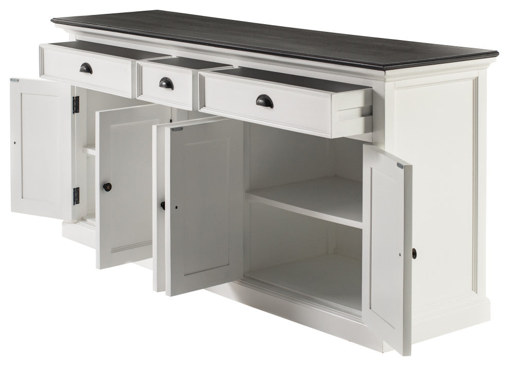 Classic White and Black Halifax Contrast Buffet