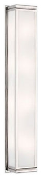 Bradley 4-Light Large Wall Sconce Polished Nickel White Glass