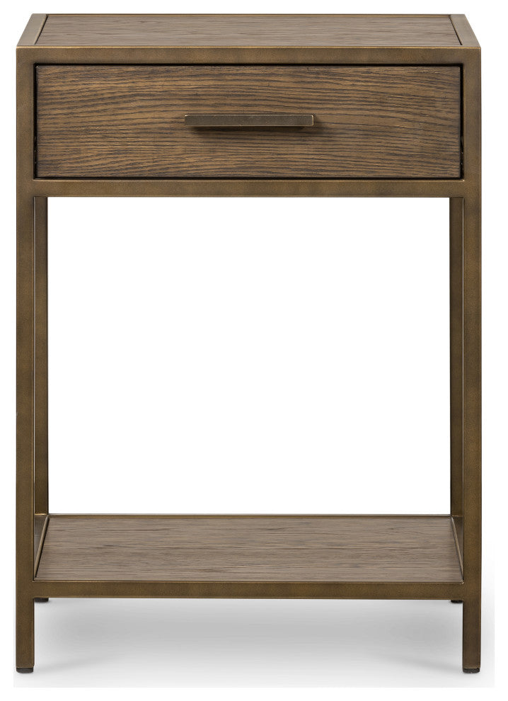 Mason Nightstand, Dark Hazel