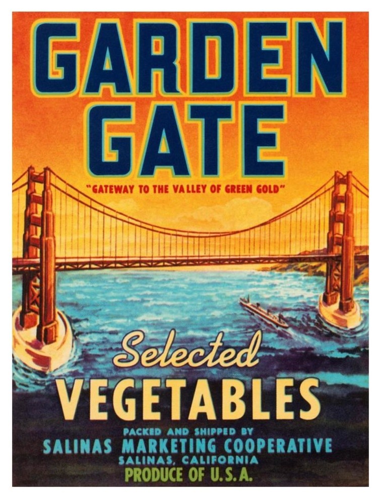 "Garden Gate Selected Vegetables" Digital Paper Print by Retrolabel, 14"x18"