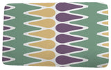 Upscale Getaway Multi Colored Picks Geometric Print Bath Mat, Green, 17"x24"