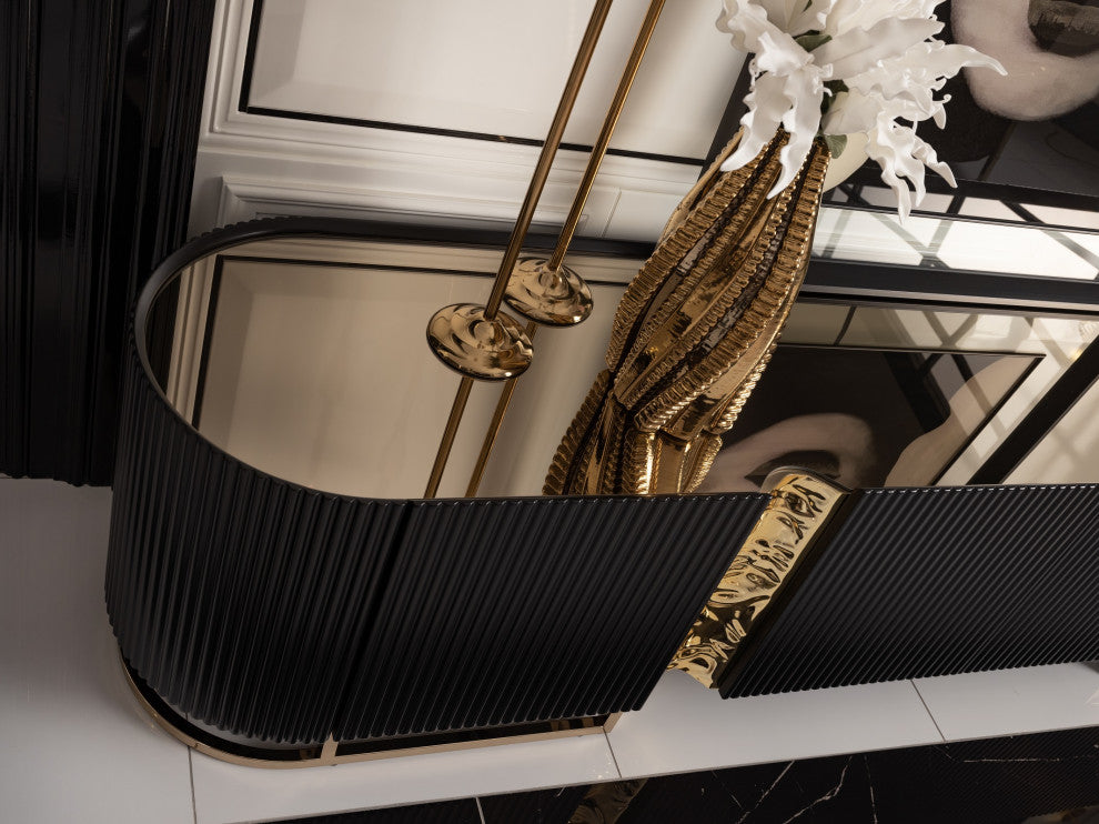 Lisbon Media Cabinet, Silken Matte Black