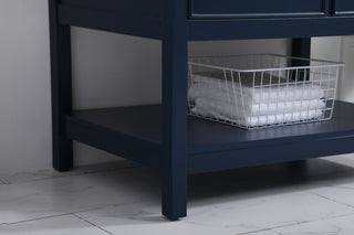 Skylar 36" Single Bathroom Vanity, Blue, With Backsplash