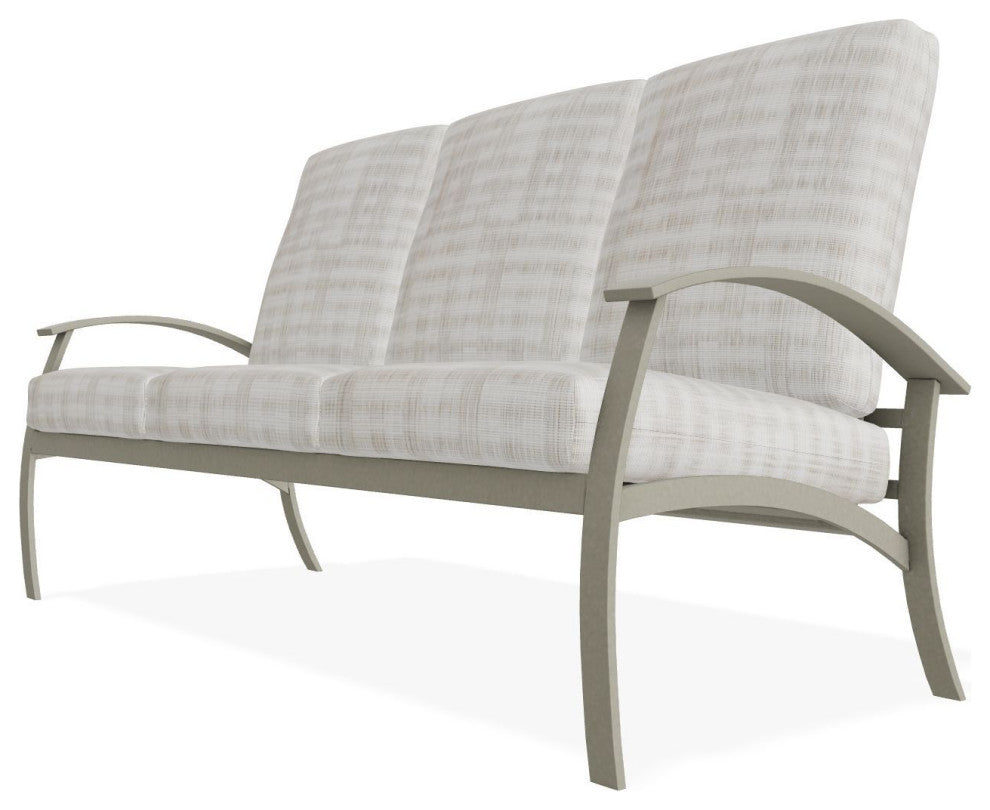 Belle Isle Cushion 3-Seat Outdoor Sofa, Illusion Plaid Birch/Storm