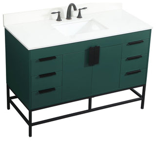 Home Living 22" Modern Green-Light Bathroom Vanity