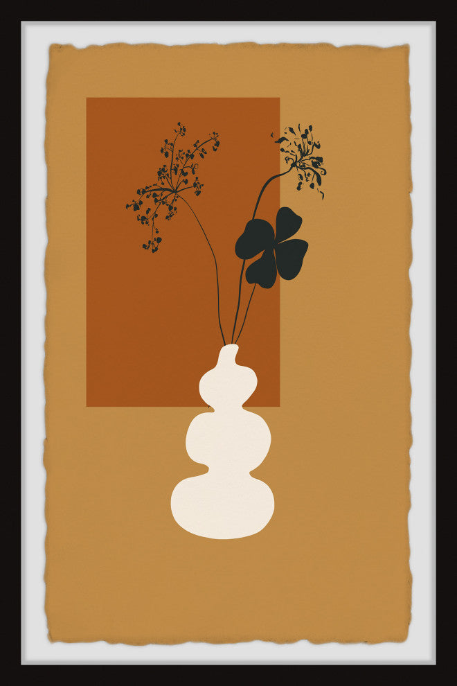 "Triple Layered Vase" Framed Painting Print, 24x36