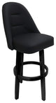 Swivel Counter 26" 30" Extra Tall 34" Wood Bar Stool M-235 Vivian Base, Black