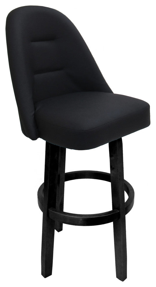 Swivel Counter 26" 30" Extra Tall 34" Wood Bar Stool M-235 Vivian Base, Black