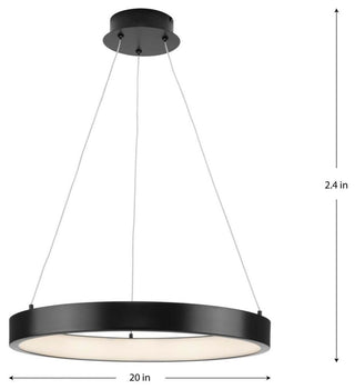 Inverse LED Collection Modern Matte Black Pendant