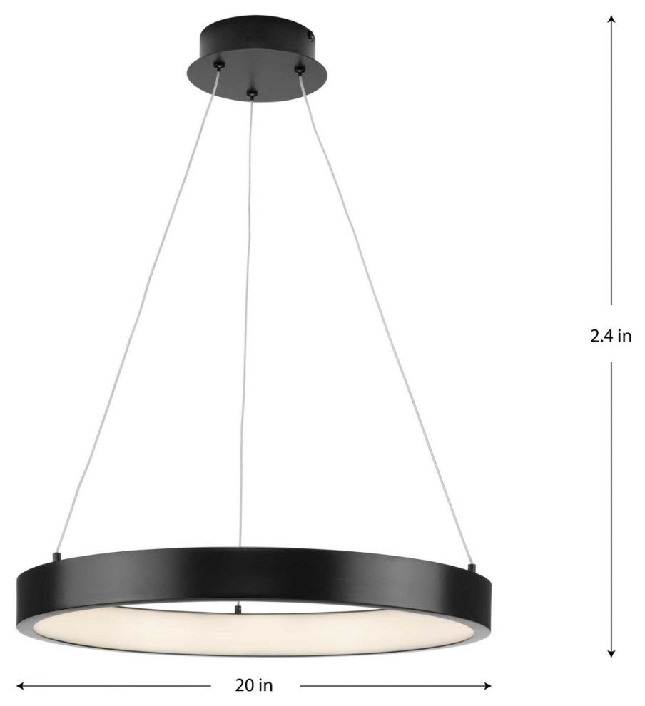 Inverse LED Collection Modern Matte Black Pendant
