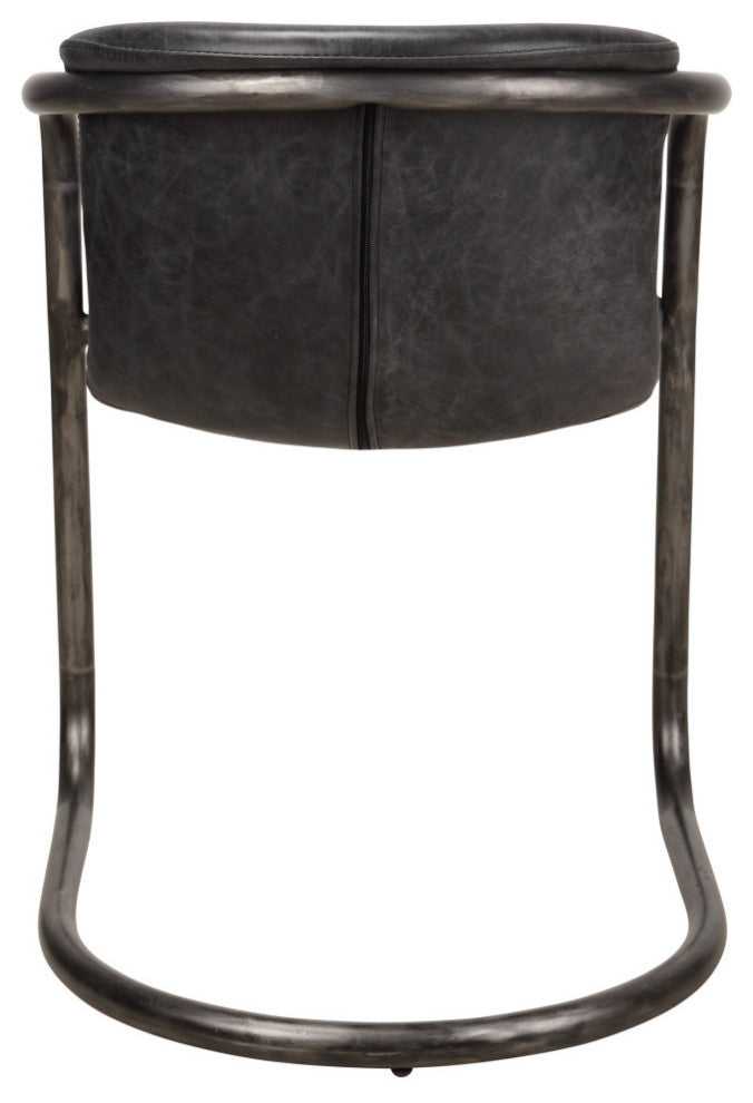 Freeman Dining Chair Onyx Black Leather, Set of 2