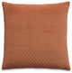 Gemma 21" Velvet Throw Pillow, Set of 2, Terracotta