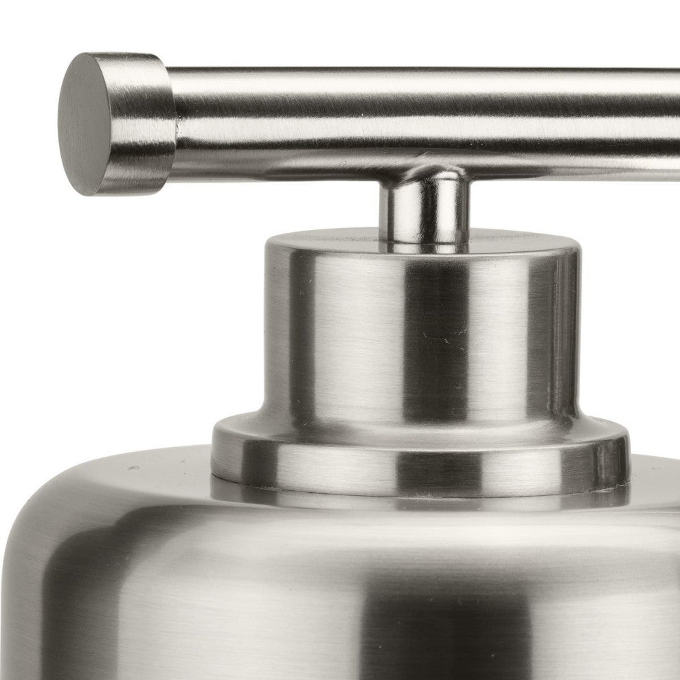 Beckner Collection 3-Light Brushed Nickel Clear Glass Bath Light