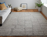 Conor Modern Abstract, Gray/Ivory/Taupe, 11'6"x15' Area Rug