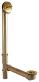 Kingston Brass 16" Trip Lever Waste and Overflow Drain, Brushed Brass