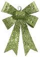 Sequin and Glitter Bow Christmas Ornament, Lime Green, 7"