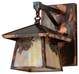 8 Wide Stillwater Winter Pine Hanging Wall Sconce