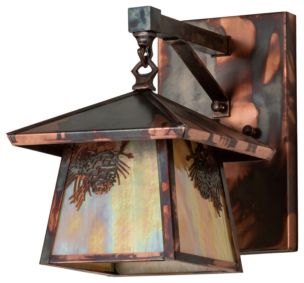 8 Wide Stillwater Winter Pine Hanging Wall Sconce