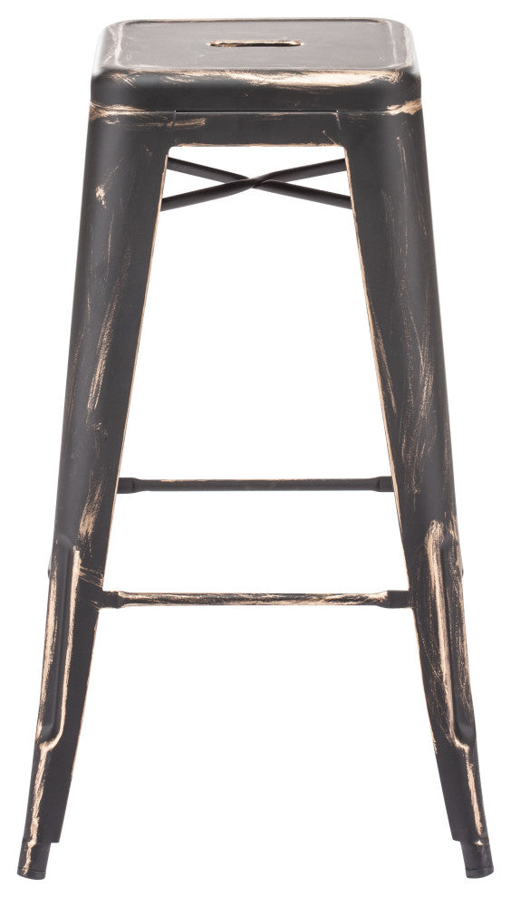 Marius Barstool Antique Black Gold, Set of 2