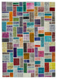 Rug N Carpet - Handwoven Oriental 6' 10" x 9' 9" Decorative Patchwork Area Rug