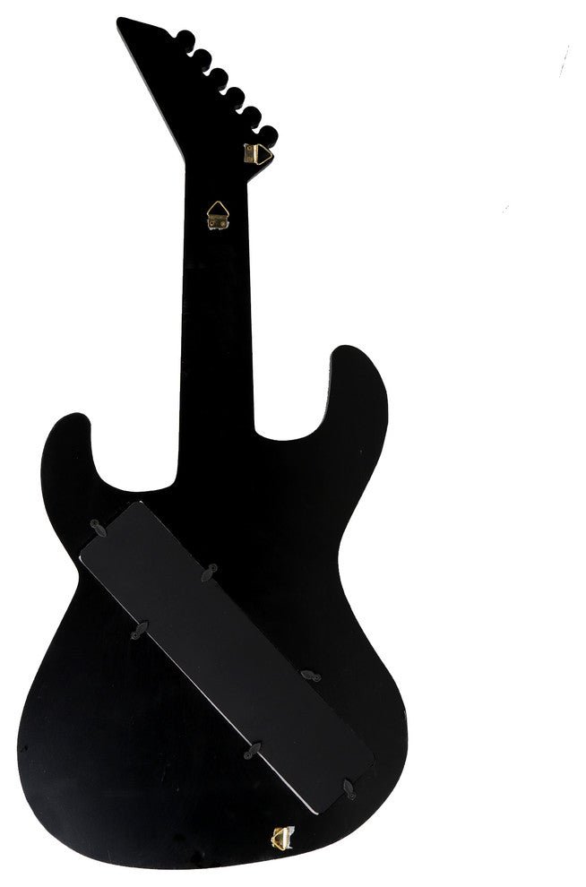 Truu Design Decorative Rock Band Collage, 28.75 inches, Black Guitar Picture Fra
