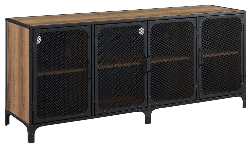 Sona 60" Industrial TV Stand - Rustic Oak