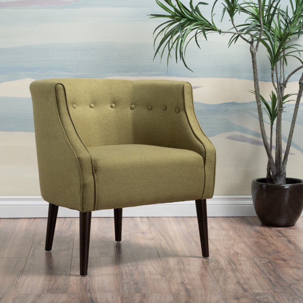 GDF Studio Davidson Tub Design Upholstered Accent Chair, Green