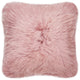 Eclectic Sheepskin 20"x20" Pillow, Rosa
