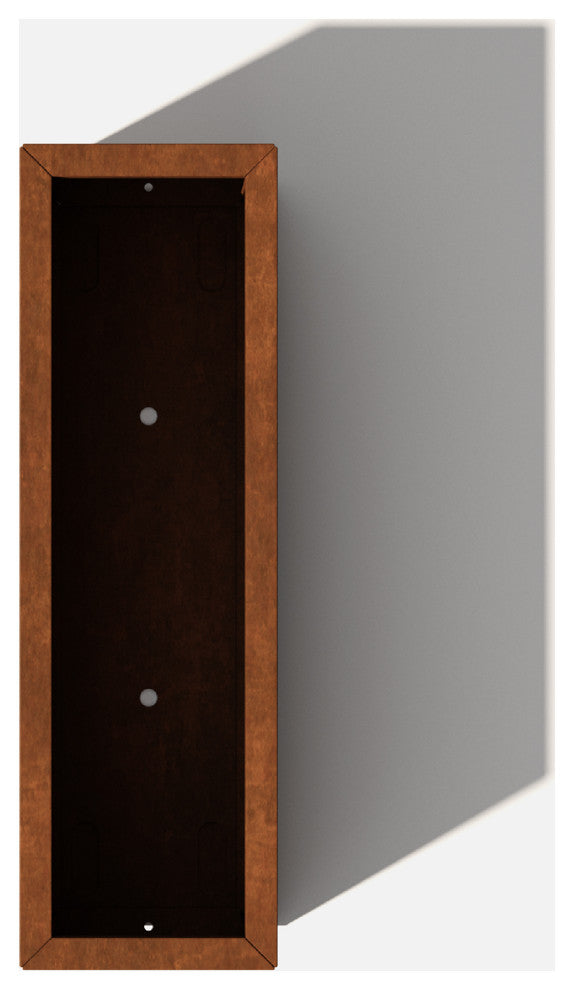Metallic Series Corten Steel Long Box Planter, Medium