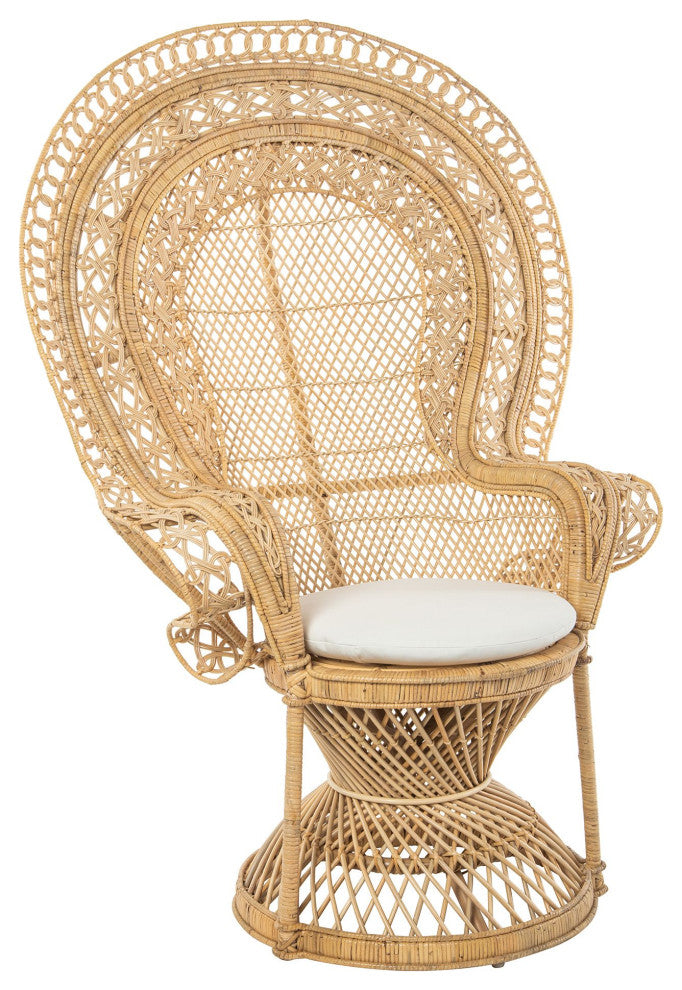 Supreme Rattan Grand Peacock Chair, Natural