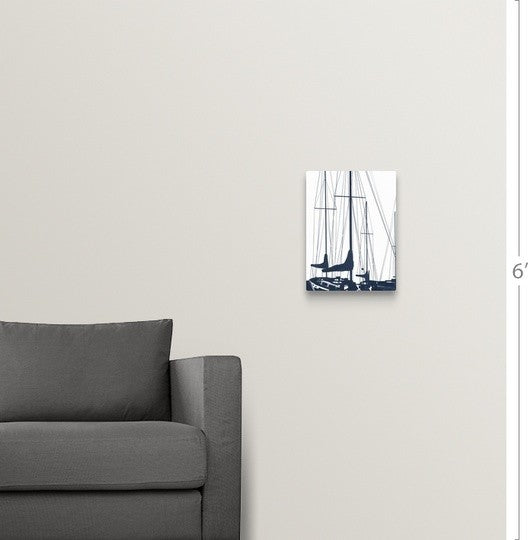 "Mast Effect II" Wrapped Canvas Art Print, 12"x16"x1.5"
