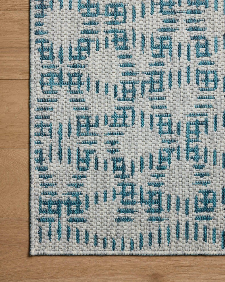 Loloi Easton Fog / Teal 7'-10" x 10' Area Rug