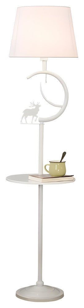 Cortaillod | Creative American Style Floor Lamp With Deer, White
