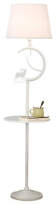 Cortaillod | Creative American Style Floor Lamp With Deer, White