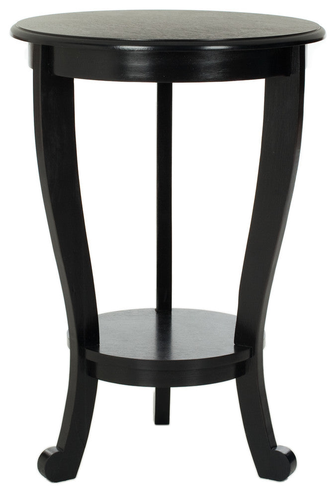 Safavieh Mary Pedestal Side Table, Distressed Black