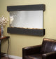 Sunrise Springs water fountain, Silver Mirror, Blackened Copper, Square