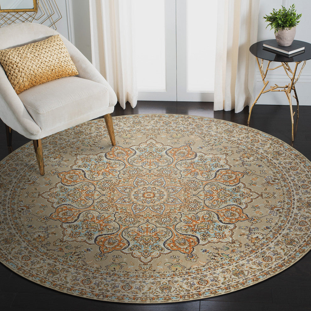 My Magic Carpet Kenya Beige Rug, 6'x6'