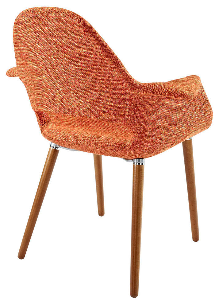 Modern Contemporary Kitchen Dining Armchair Set of 4 Orange