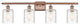 Innovations 516-4W-AC-G1113-LED 4-Light Bath Vanity Light, Antique Copper