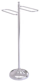 Traditional Free Standing Floor Bath Towel Valet, Satin Chrome