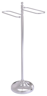 Traditional Free Standing Floor Bath Towel Valet, Satin Chrome
