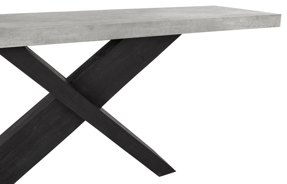 Durant Console Table, Black/Antique Grey